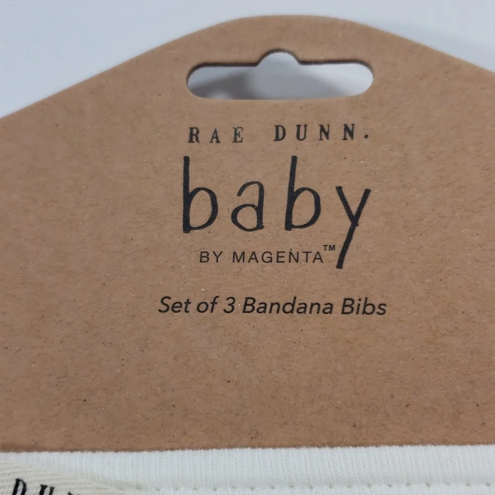 Rae Dunn - Set of 3 Bandana Bibs.